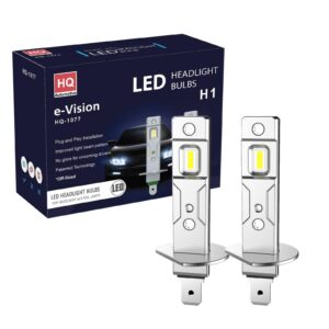 HQ Automotive e-Vision V4 LED H1 LED Faros Bombillas - Blanco, 6000K, 1900lm, 12V-