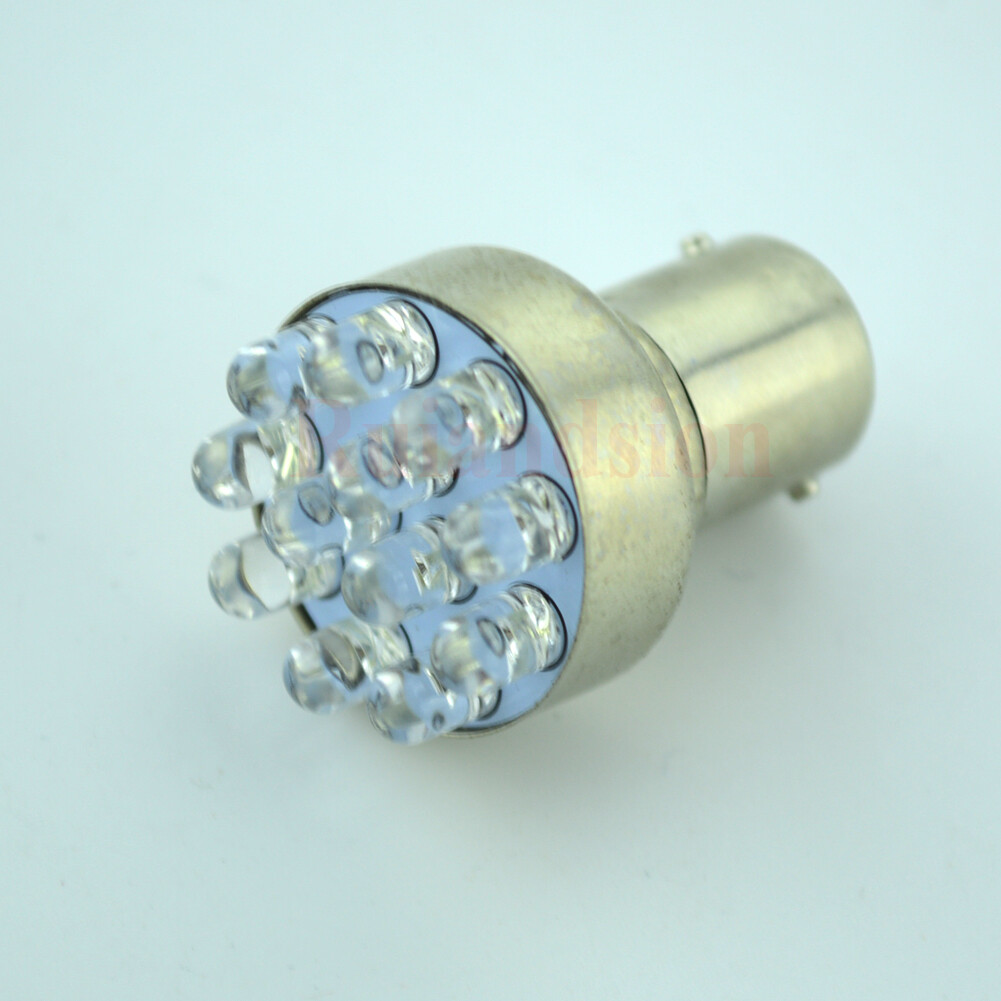 4X DC 12V AMBER BA15S 1156 LED Turn Automotive/Caravan/Boat/Trailer Light Bulbs - Image 2
