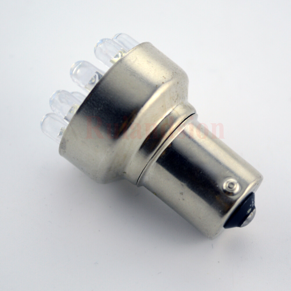 4X DC 12V AMBER BA15S 1156 LED Turn Automotive/Caravan/Boat/Trailer Light Bulbs - Image 5