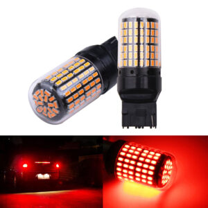 2x Bombillas LED G4 AUTOMOTRIZ T20 7443 5730 Luz Trasera de Freno Super Brillante, Rojo Puro-