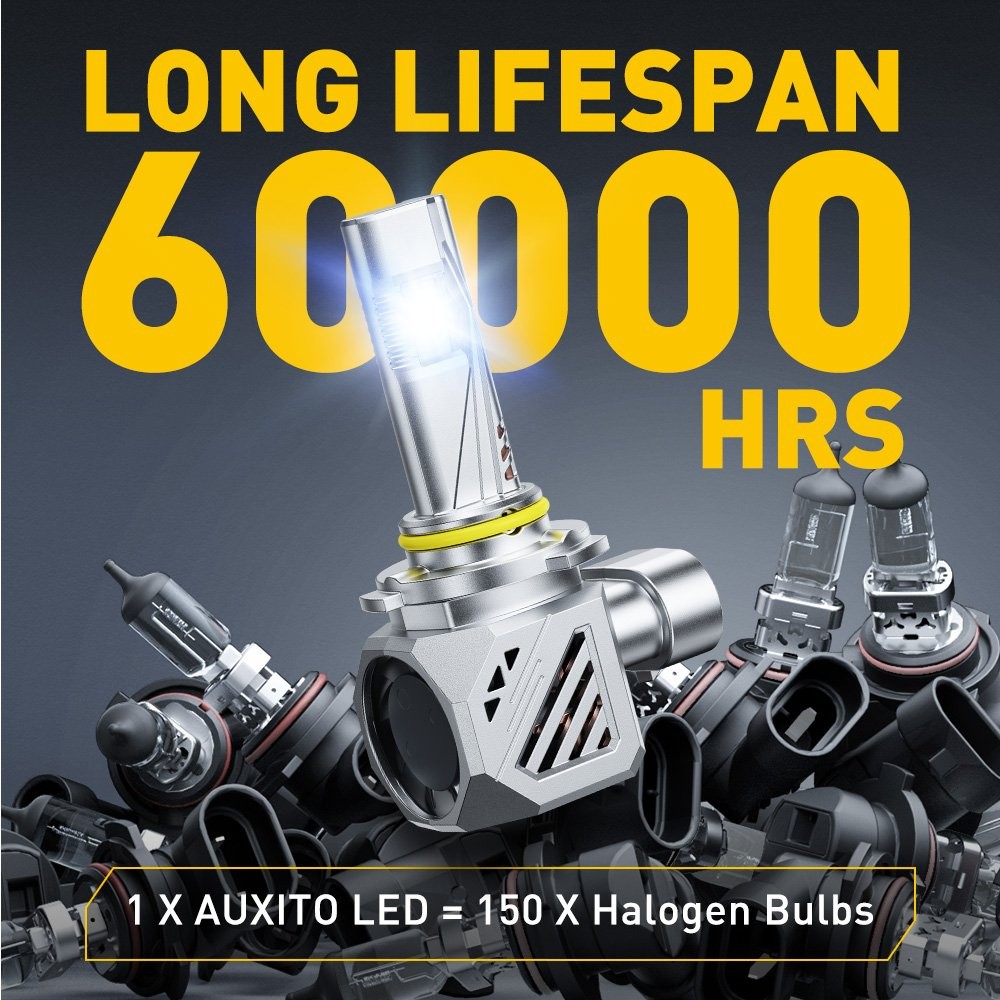 Kit de conversión de bombillas de faros LED AUXITO 9005 9006 haz alto bajo blanco 6500K A2- - Image 4