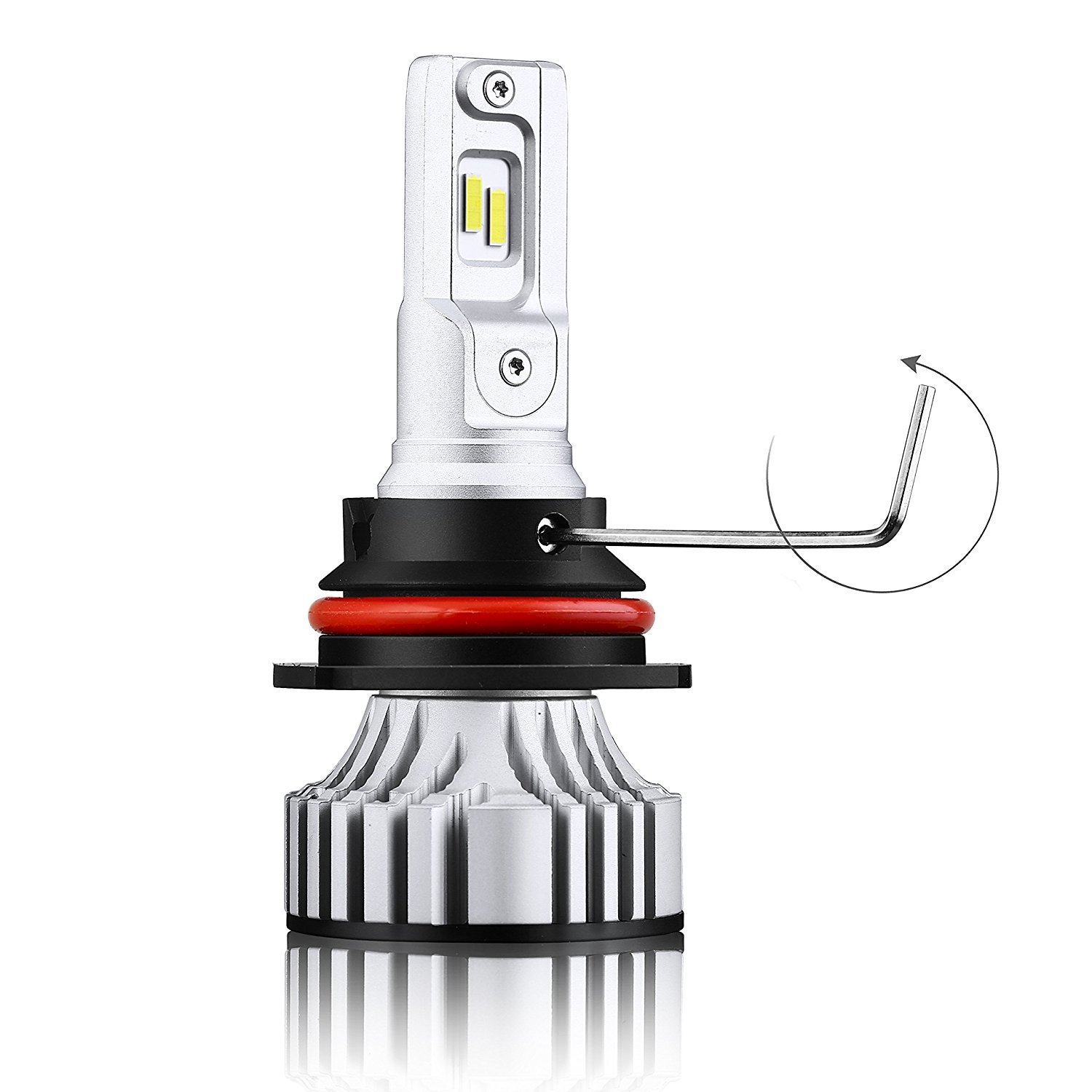 Kits de conversión de faros Allá Lighting LED 9007 bombillas de faros blancas- - Image 4