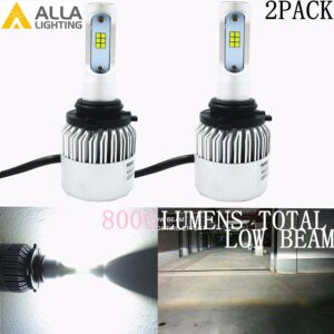 Kits de conversión de lámpara de bombilla de haz bajo faros LED blancos brillantes Allá Lighting 9006-