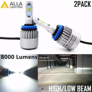 Allá Lighting 8000lm H11 H8 H9 Blanco CSP SMD Bombillas LED Kits de Conversión Faros-