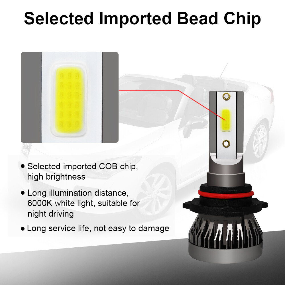 6000LM H11 H8 H4 H1 H7 LED Car Headlight Bulb Kits Hi/Lo Power 6000K White Bulbs - Image 4