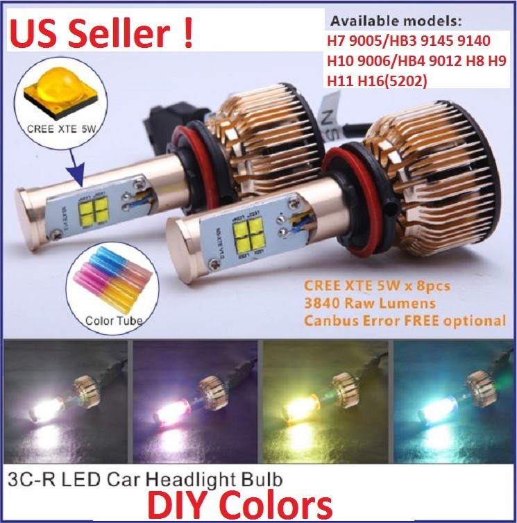 Bombillas LED Cree 80W 7680LM H7 9006/HB4 H16/5202-