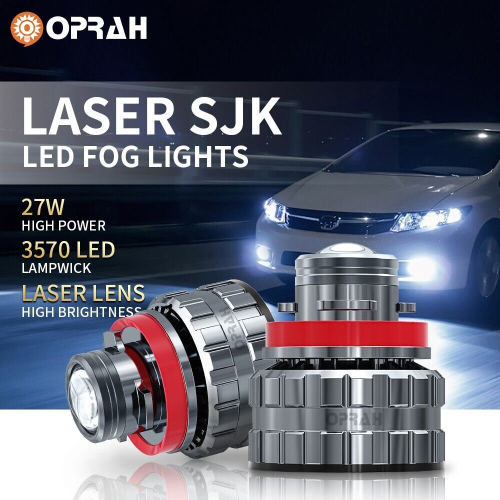 2 Piezas H11 LED Láser Faros Bombilla Proyector Automotriz Luz Antiniebla Nuevo Amarillo- - Image 4