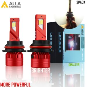Juego de bombillas de faros Allá Lighting más reciente tecnología LED 9004 luz principal brillante-