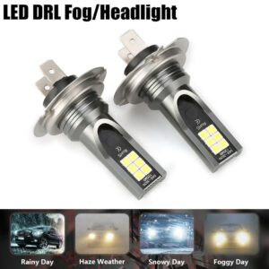 Kits de faros LED H7 para coche 110W 20000LM bombillas antiniebla 6000K conducción DRL TT-
