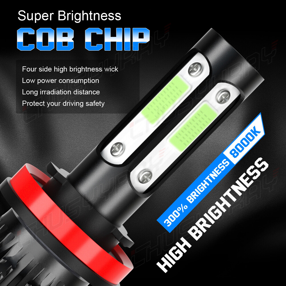 Kits de bombillas LED de 4 lados H11/H9 de haz alto/bajo de haz alto/bajo 8000K- - Image 2