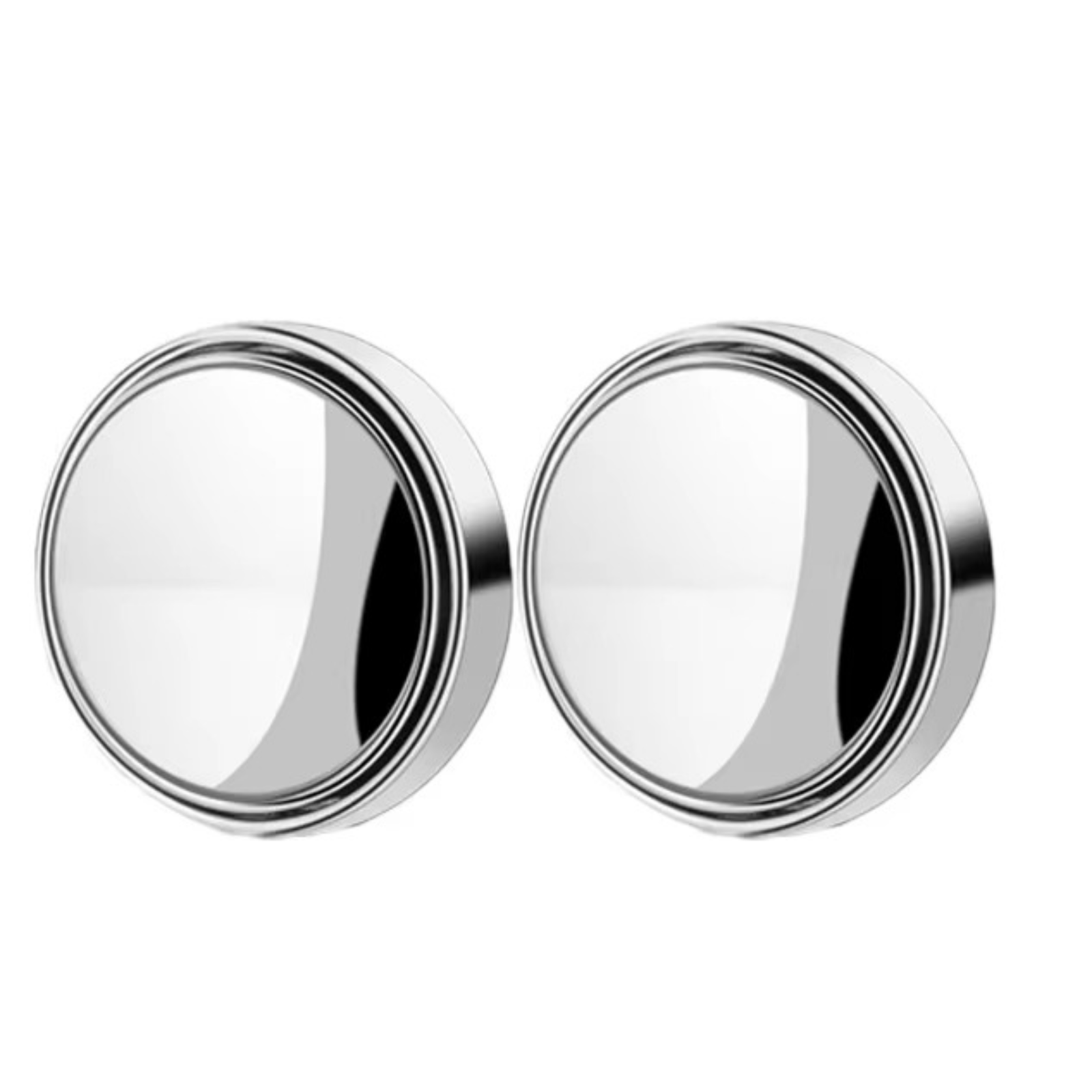 2X Espejos retrovisores laterales convexos redondos ajustables de vidrio HD para automóvil- - Image 3