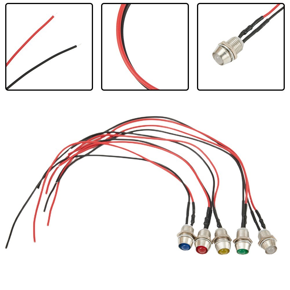 Kit de luces indicadoras LED automotrices de 5 piezas accesorio de lámparas de panel Dadboard- - Image 3