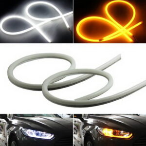 Tira de luces LED blancas/ámbar iluminadoras uniformes para reacondicionamiento de faros-