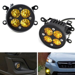 Kit de luces antiniebla de haz de inundación SAE gran angular LED de 24 W con lente amarilla para Subura WRX STI...-