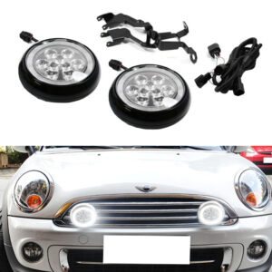 Luces LED de conducción de rally anillo de halo lámparas de circulación diurna para MINI Cooper (negro)-