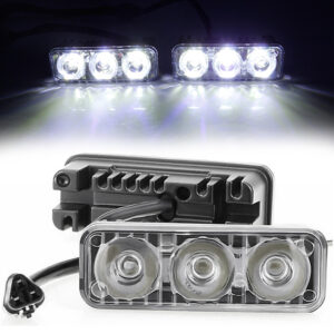 Luces LED de circulación diurna para conducción de automóviles DRL luz antiniebla 12V súper blanca 3LED-