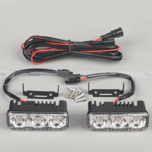 2pcs 3 LED White High Power Car DRL Daytime Running Light Fog Lamp Universal New