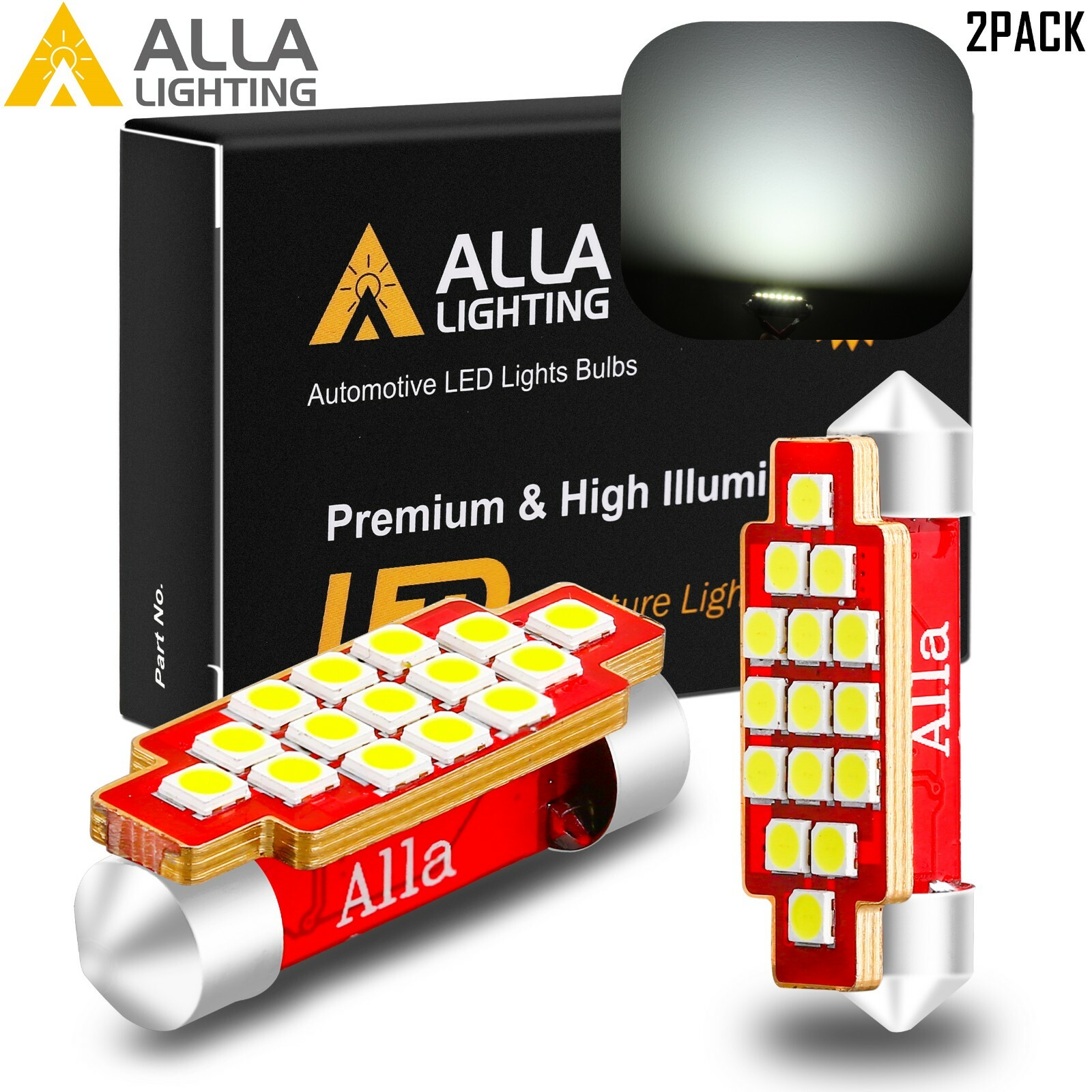12854 Bombilla Domo|Luz de Equipaje|Bombilla de Mapa|Luz de Tronco 15-LED Blanco Británico-