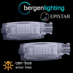PAR DE LÁMPARAS ESPEJO DE TOCADOR 24 LED PARA VOLKSWAGEN GOLF & PLUS POLO DERBY SCIROCCO-