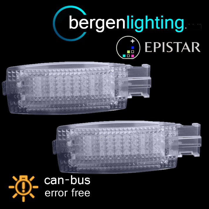 PAR DE LÁMPARAS ESPEJO DE TOCADOR 24 LED PARA VOLKSWAGEN GOLF & PLUS POLO DERBY SCIROCCO-