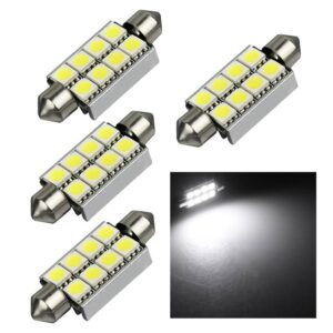 10 Piezas 42mm 8 SMD 5050 LED Luces Festón para Automotriz Domo Mapa Lámparas-