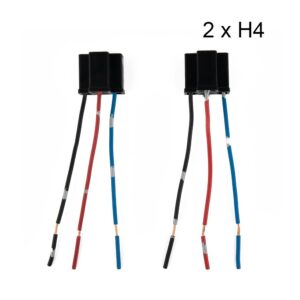 Conector de enchufe H4 de extensión y repuesto para faros automotrices-
