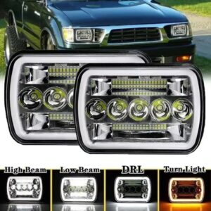 Conjunto de faros automotrices de diseño cuadrado actualización de vehículo-