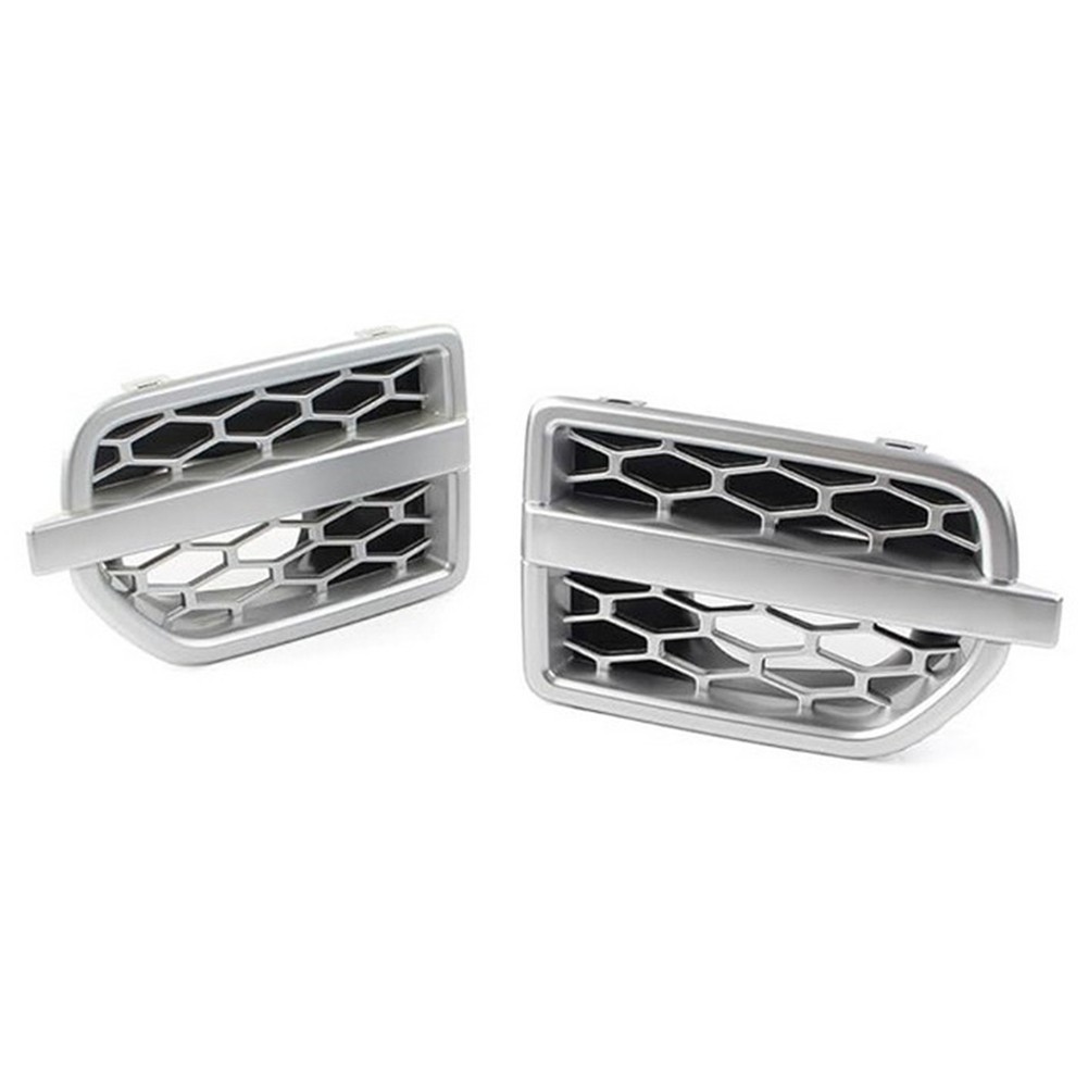 Rejilla plateada guardabarros salida de aire accesorios automotrices diseño moderno elegante- - Image 5