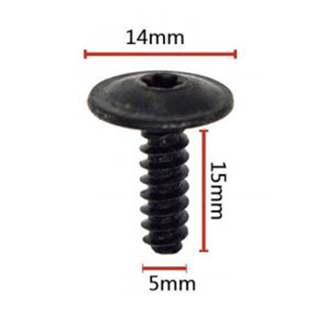 Tornillos negros para accesorios automotrices 10x tornillos de protección contra salpicaduras para guardabarros- - Image 2