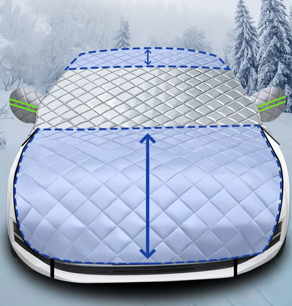 Car Covers Hail Protector Half Cover Protective Sunshield Outdoor Windshield - Image 3