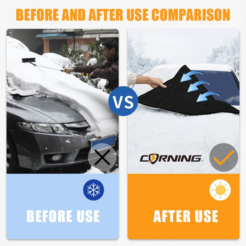 Car Hail Protector Half Cover Protective Windshield Awning Sunshield Covers - Image 5