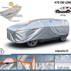 Bâche de Protection Voiture SUV Housse Doublure Anti-grêle Imperméable * L 470cm