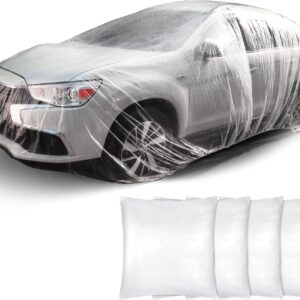 Cubierta de coche de plástico universal Tallew 4 piezas 12. 5 x 21. Transparente desechable de 7 pies -