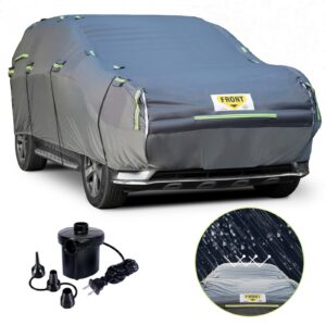 WARSUN Cubierta de Coche Impermeable a Prueba de Viento Protección Granizo con Forro Inflable-