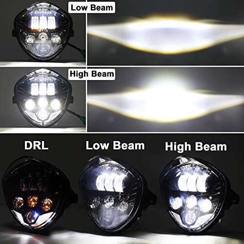 Faro moto 7 pulgadas con soporte faros LED blanco DRL alto/bajo- - Image 2