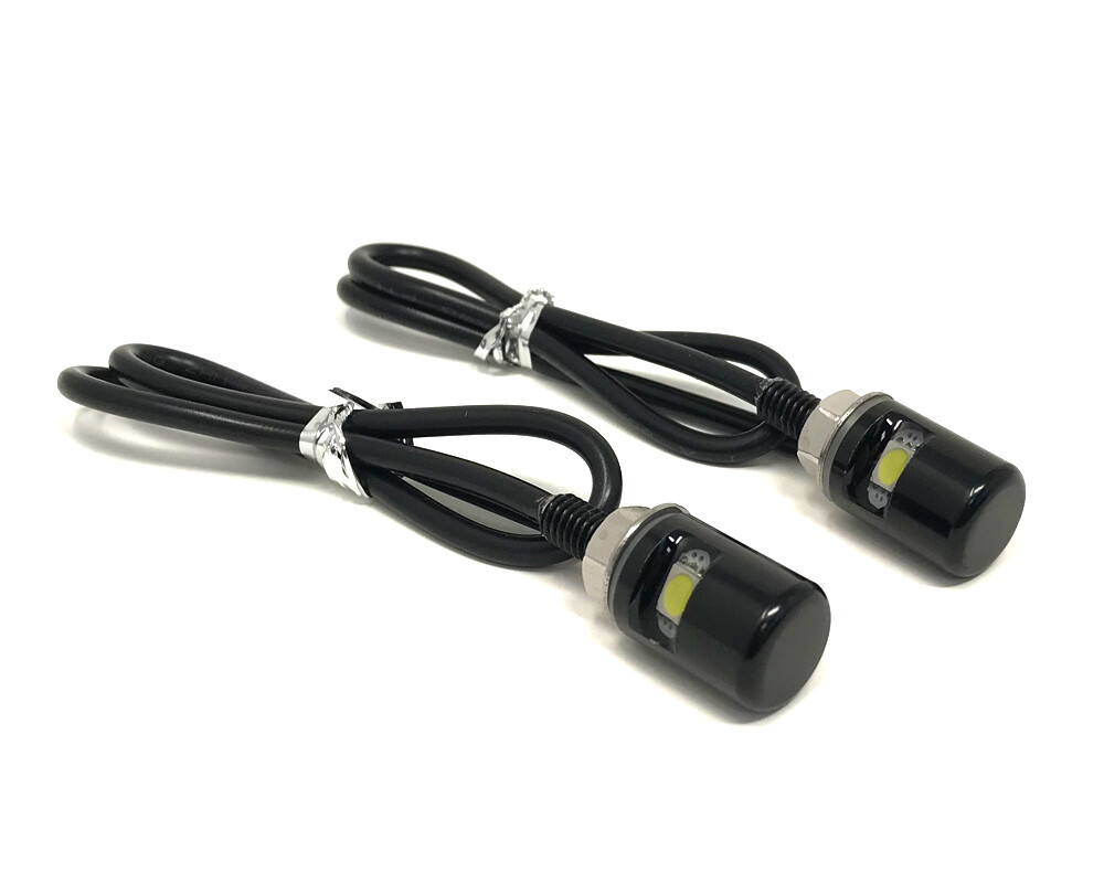 Número de matrícula de motocicleta LED luces perno lámparas fácil de ajustar pequeño mini -