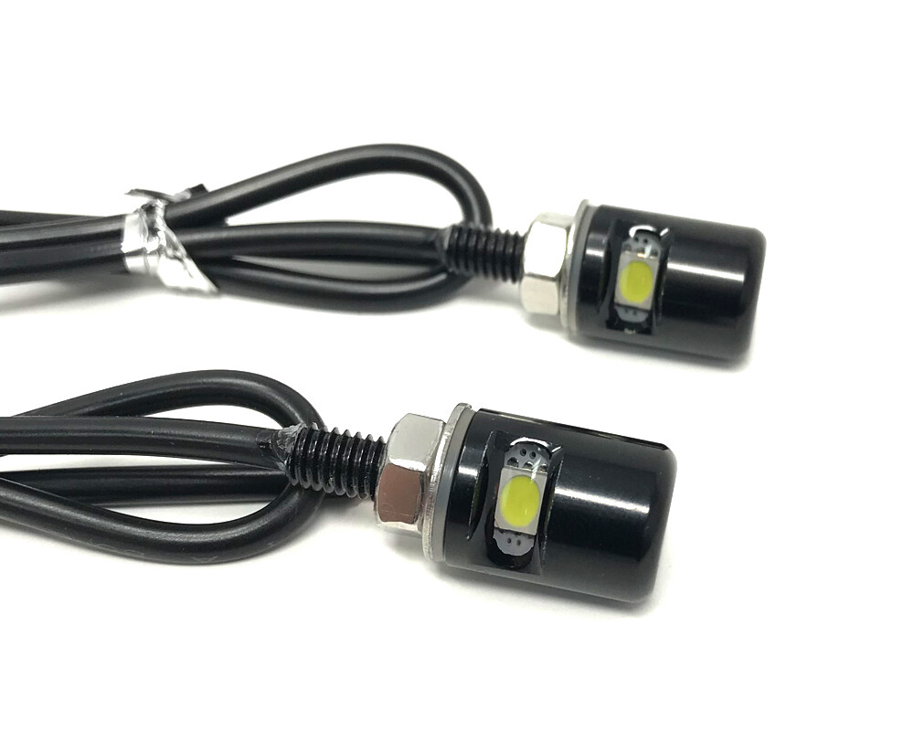 Número de matrícula de motocicleta LED luces perno lámparas fácil de ajustar pequeño mini - - Image 4