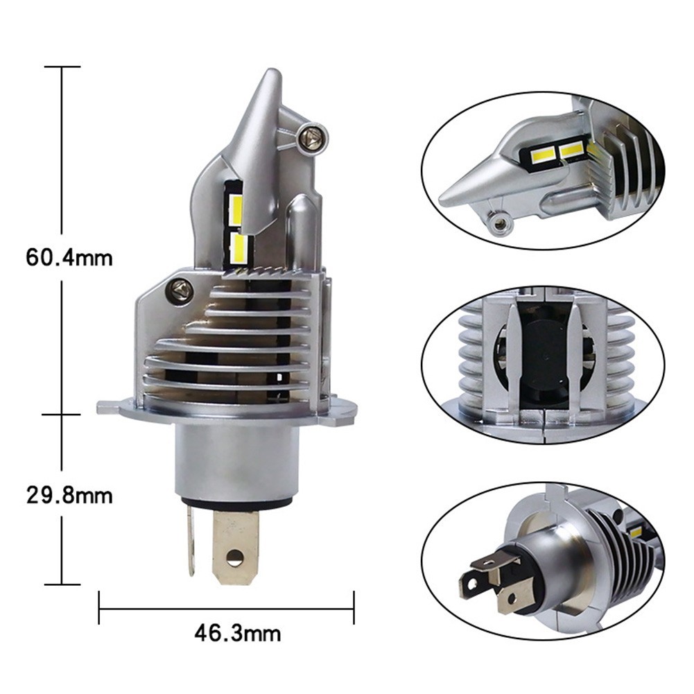 Fuente de luz LED H4 alto brillo repuesto automotriz para motocicletas- - Image 4