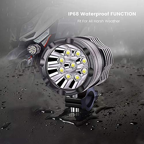 Faros antiniebla LED auxiliares blancos para moto universales- - Image 4