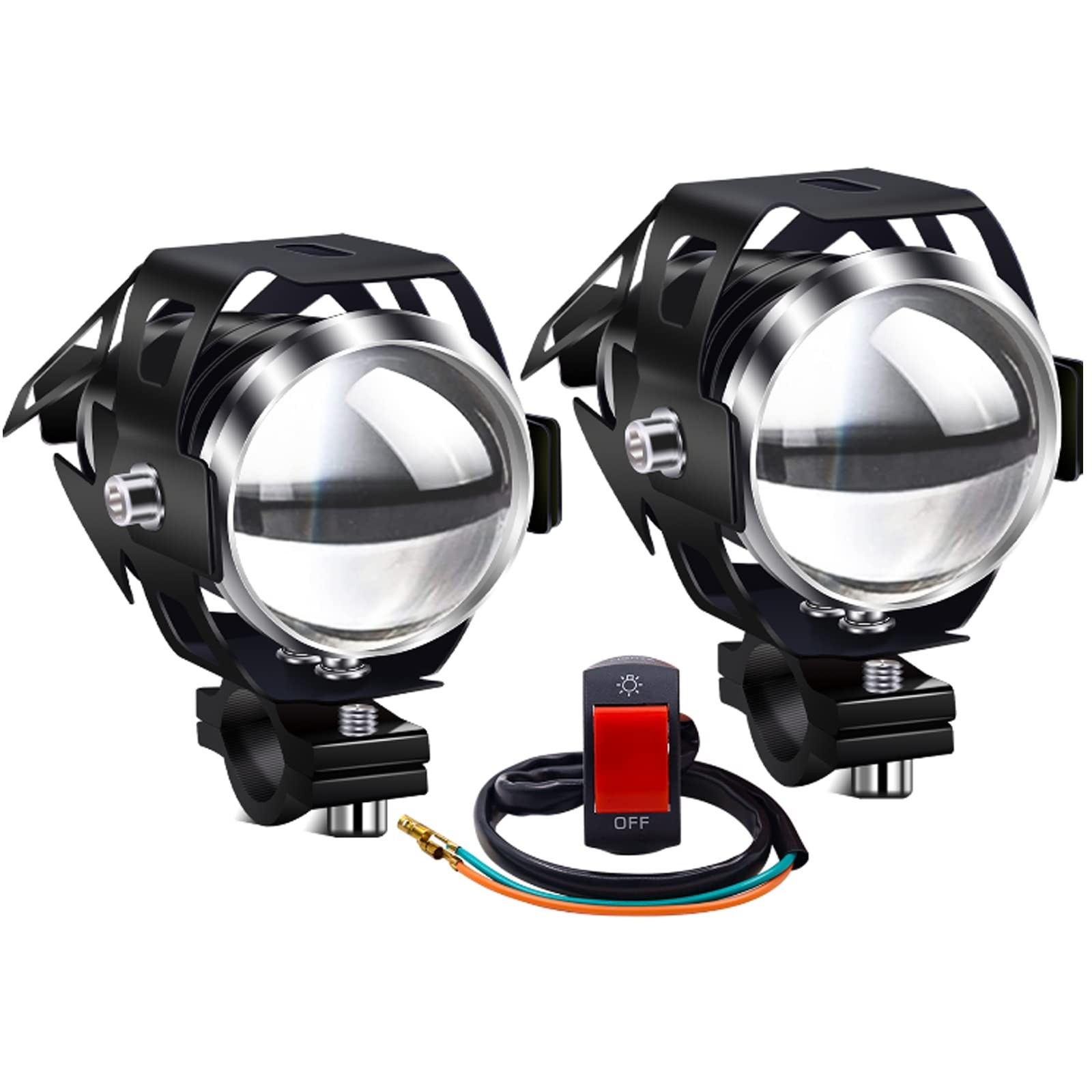Focos de moto estables, faros universales de moto con interruptor-