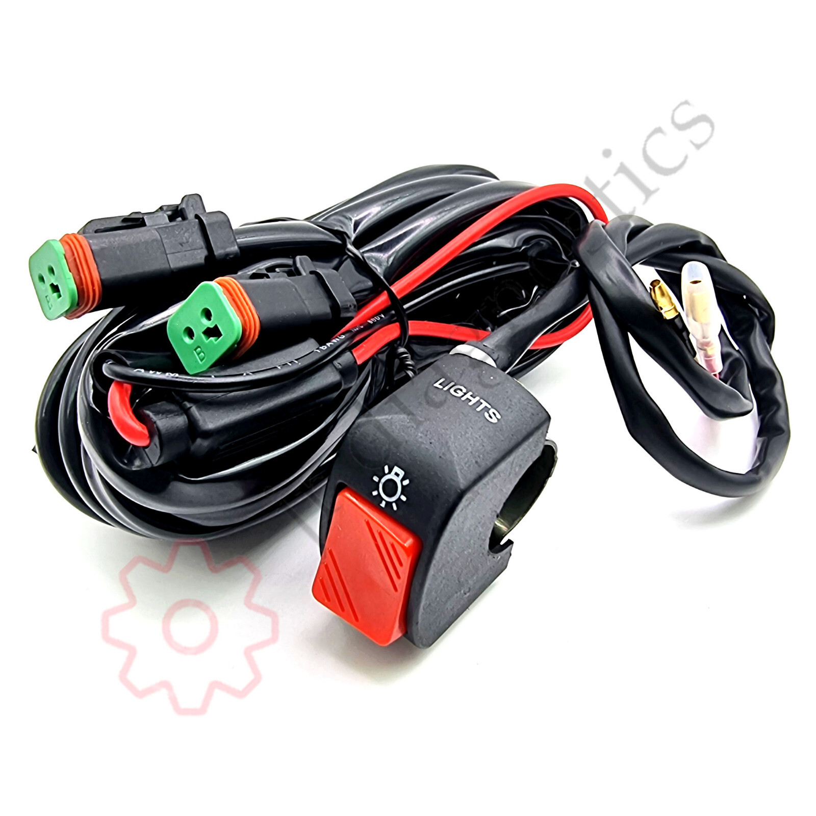 Arnés e interruptor de telar de cableado de luz de conducción antiniebla para motocicleta cuádruple ATV- - Image 5