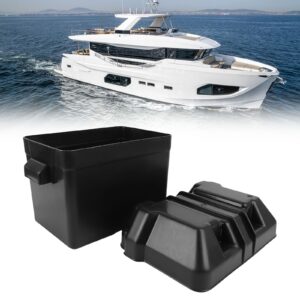 Caja de batería marina caja de batería de 12 V con correas y herrajes para autocaravana automotriz-