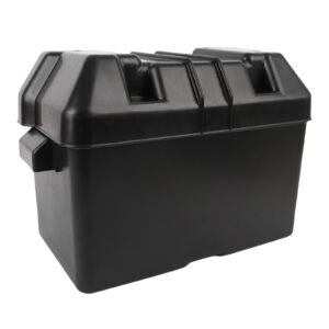 Caja de baterías para autocaravana ABS anti impacto marino automotriz barco remolque caja de baterías-