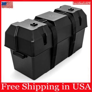 Double Battery Box Safely Store Rv Automotive Marine Battery Corrosion Resilient