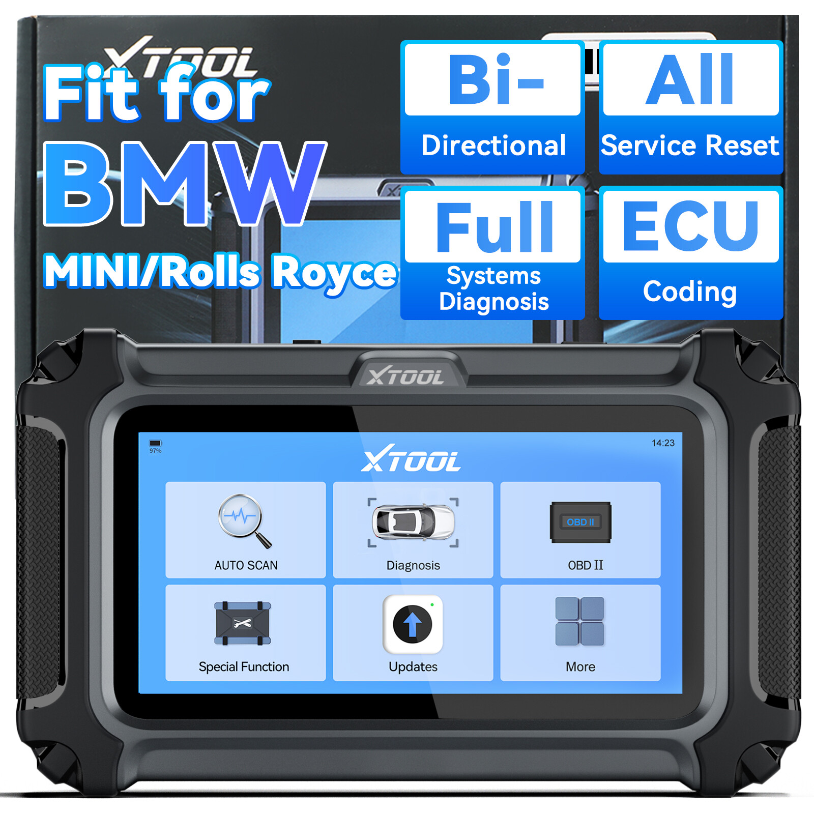 Escáner OBD2 bidireccional XTOOL IP500 para BMW todo sistema codificación ECU diagnóstico-