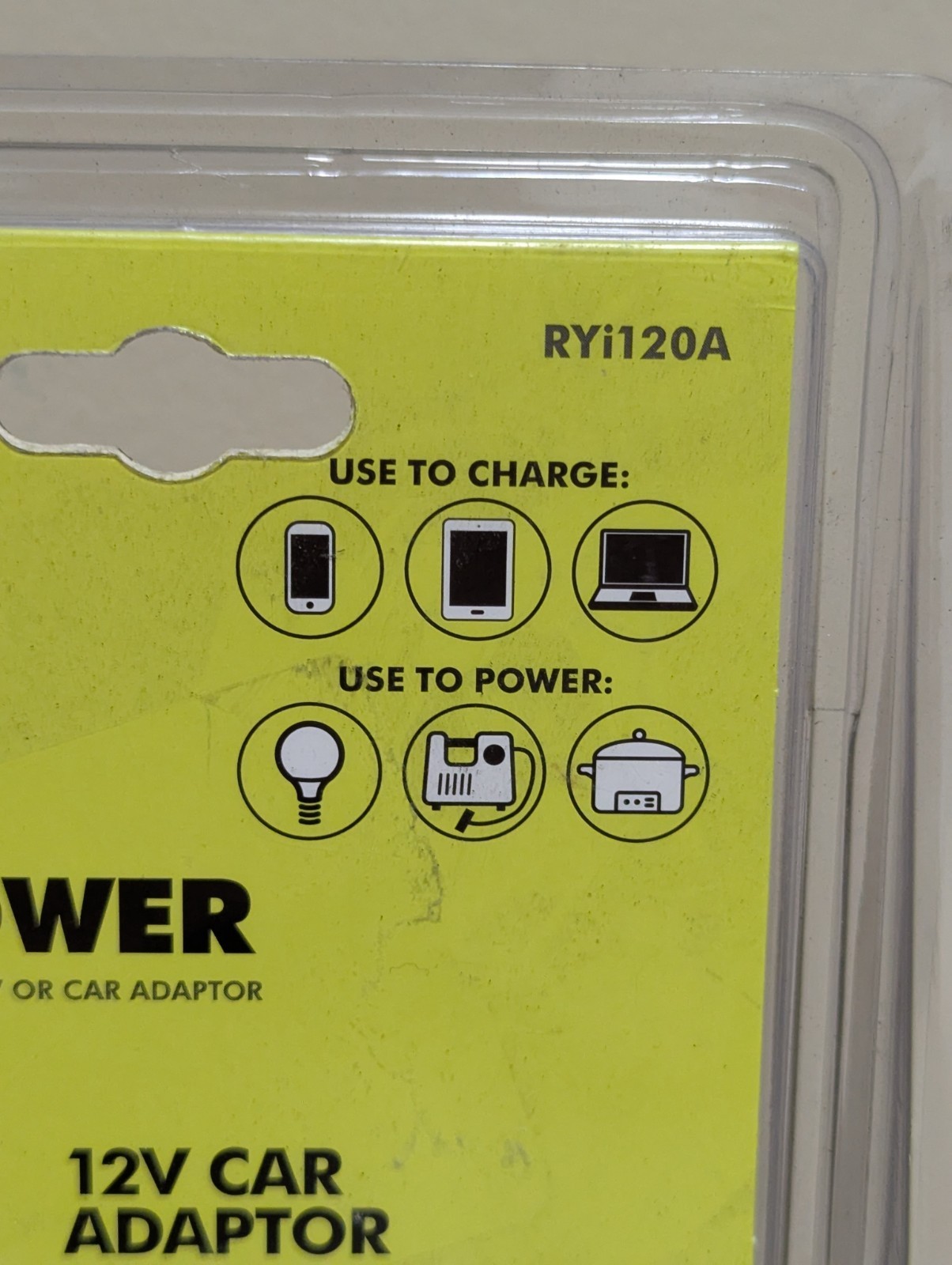 Inversor de alimentación automotriz RYOBI 18V 120 vatios 12 V puertos USB DUALES RYi120A RYi120- - Image 2