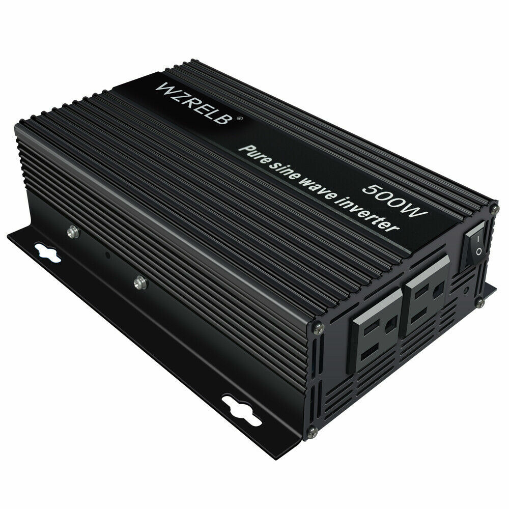 Casa rodante inversor de energía solar de onda sinusoidal pura de 500 W 12 V CC a 120 VCA convertidor de campamento en casa- - Image 2