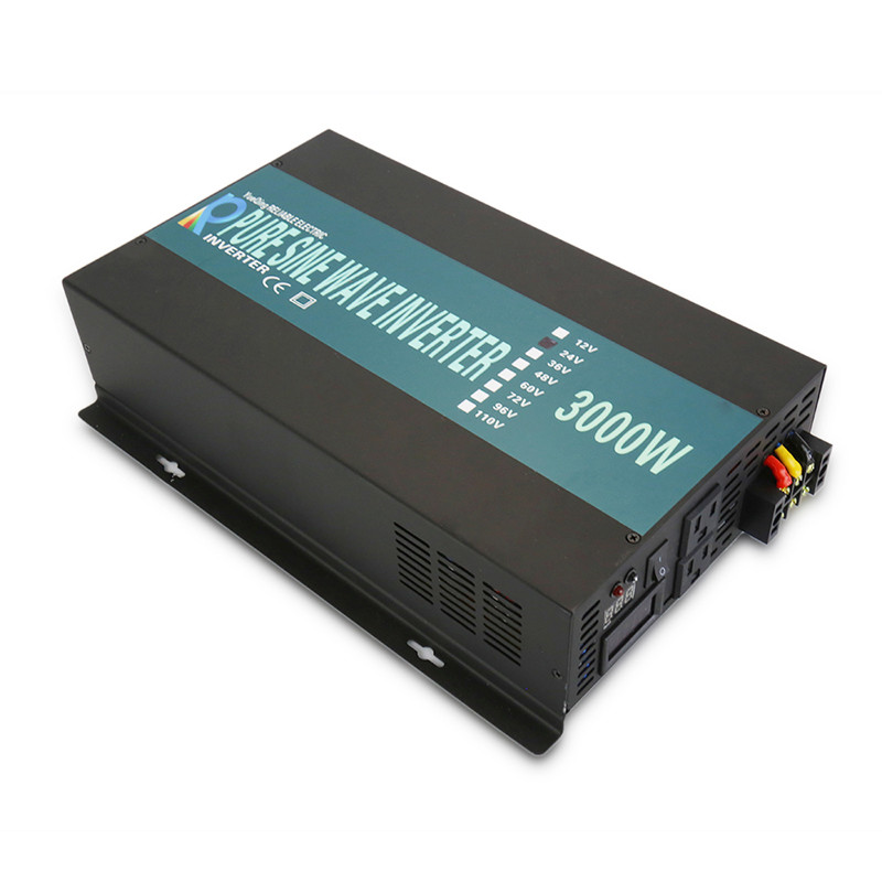 Inversor solar de onda sinusoidal pura 48V 120V 3000W DC inversor de energía de CA control remoto- - Image 4
