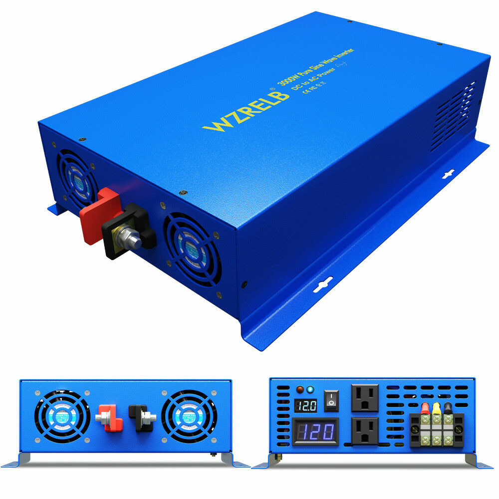 Casa rodante CAMP remota inversor de potencia de onda sinusoidal pura 3000 W 12 V/24 VCC a 120/220/240 VCA- - Image 2