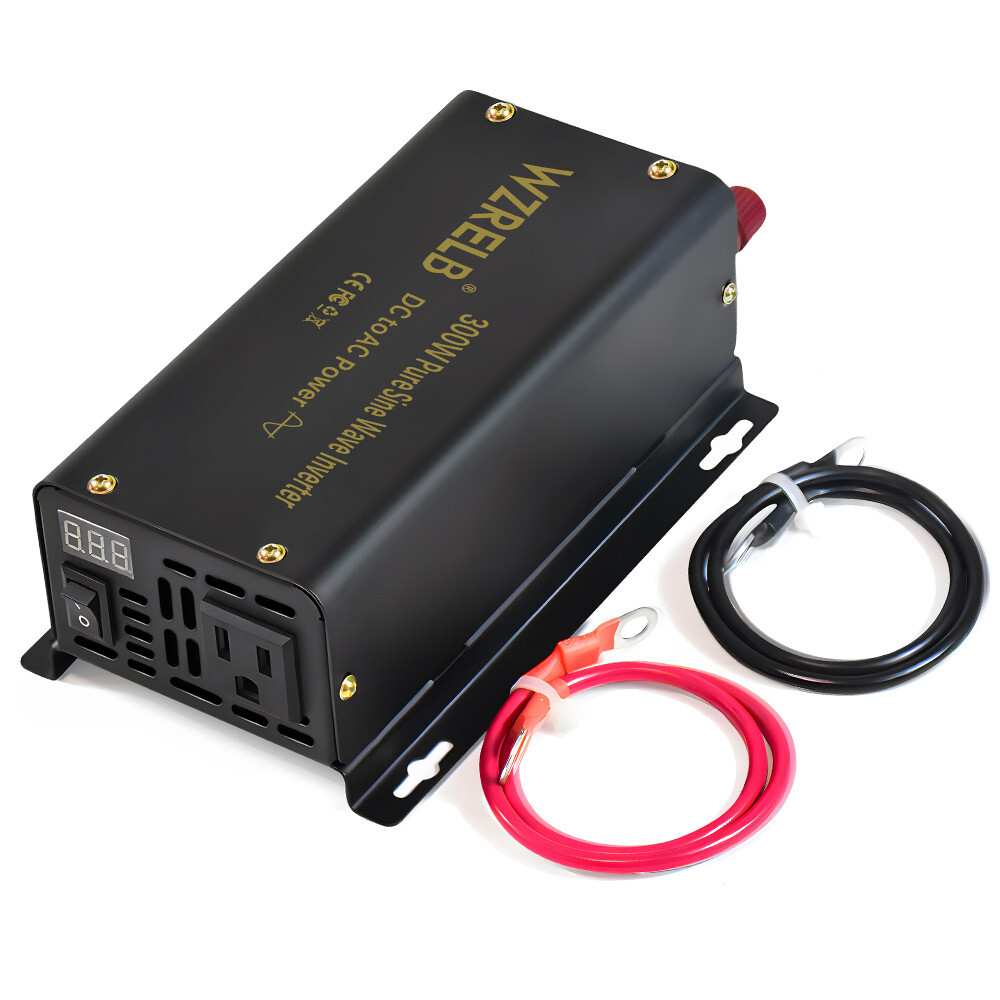 Inversor de onda sinusoidal pura de 300 W de potencia 12 V CC a CA 240 V fuera de la red solar barco coche RV-